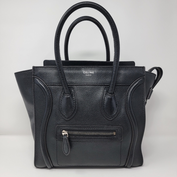 Celine Handbags - CELINE Micro Luggage Satchel Leather Calfskin Bag